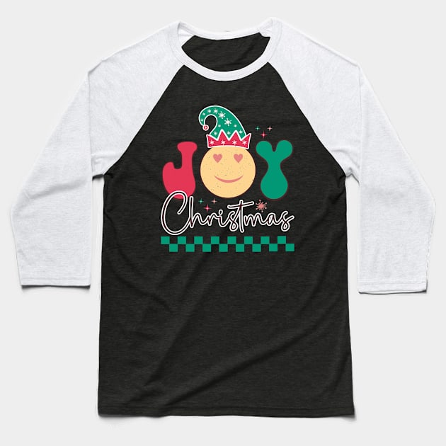 Christmas Joy Baseball T-Shirt by MZeeDesigns